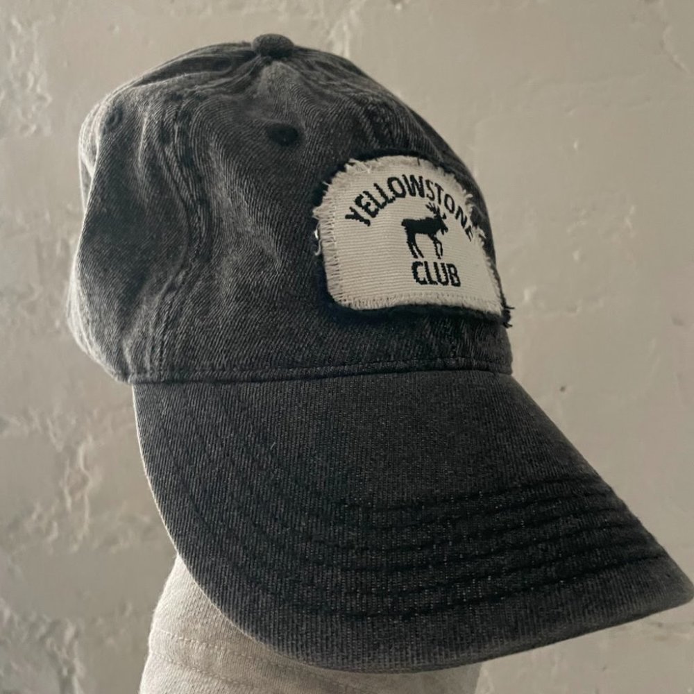Yellowstone Club Moose Hat Washed Black Denim Big Sky Montana